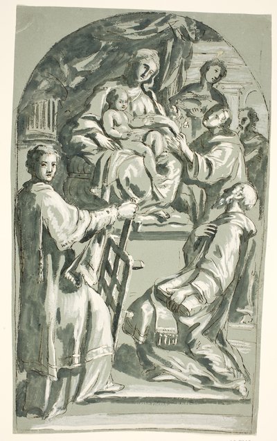 Heligt samtal med Sts Lawrence och Antony of Padua av Ubekendt Ubekendt