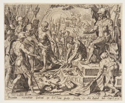 Gideon får del av bytet av Ubekendt efter Maarten van Heemskerck
