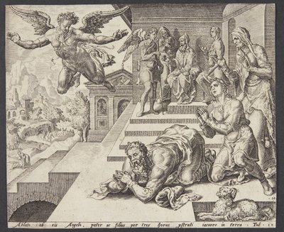 Ängelns avgång av Ubekendt efter Maarten van Heemskerck