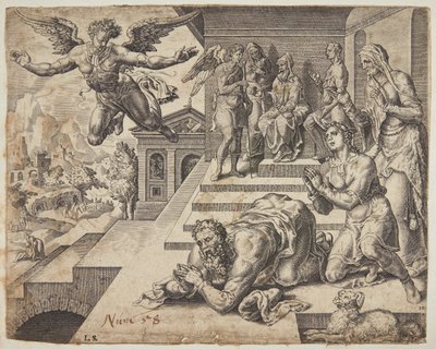 Ängelns avgång av Ubekendt efter Maarten van Heemskerck