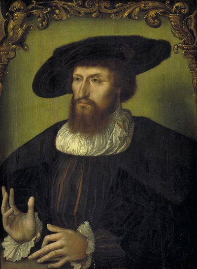 Porträtt av den danske kungen Christian II av Ubekendt nederlandsk første fjerdedel af 1500 tallet