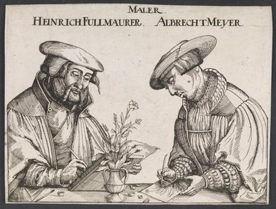 Porträtt av Heinrich Füllmaurer och Albrecht Meyer av Ubekendt tysk 1500 tallet
