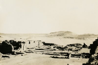 Kommersiellt område i S:t Simeons kloster, Aswan, Egypten, fotografi av Ugo Monneret de Villard av Ugo Monneret de Villard