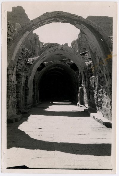 Galleri 94 mot söder, S:t Simeons kloster, Aswan, Egypten, fotografi av Ugo Monneret de Villard av Ugo Monneret de Villard