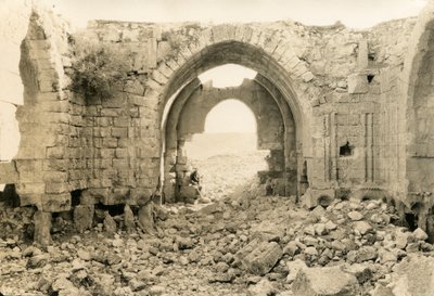 Interiör i bysantinsk basilika, Amman, Jordanien, fotografi av Ugo Monneret de Villard, cirka 1920 av Ugo Monneret de Villard