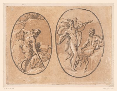 Marsyas dag Minervas panfluit vindt av Ugo da Carpi (possibly)