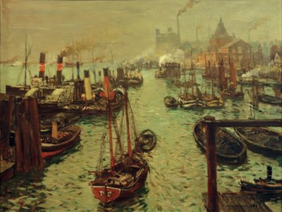 Hamnen i Hamburg av Ulrich Hubner