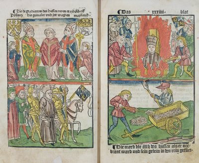 Jan Hus brändes på bål vid konciliet i Constance, från 