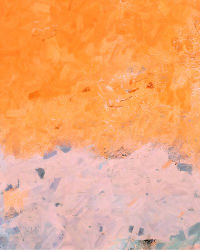 Orange Blush – abstrakt av Uma Gokhale