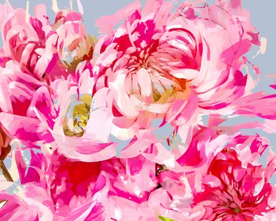 Rosa blommigt uttryck av Uma Gokhale