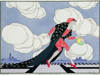 Pantalon, från "Masks and Characters of Italian Theatre"-upplagan av Le Journal des Dames et des Modes, graverad av Henri Reidel (fl.1914-20) 1914 (färg litho) av Umberto (after) Brunelleschi