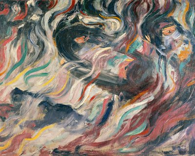 Stämningar: adjö av Umberto Boccioni (1882-1916), detalj av Umberto Boccioni