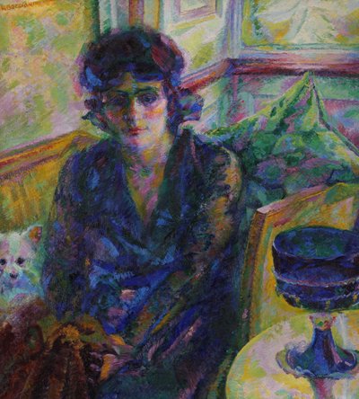 Porträtt av Signora Cragnolini Fanna, 1916. av Umberto Boccioni