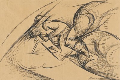 Studie för dynamisk kraft hos en cyklist I av Umberto Boccioni