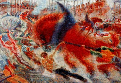 Staden reser sig av Umberto Boccioni