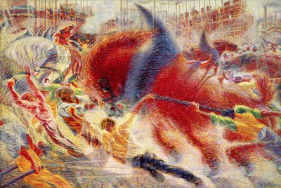 Staden reser sig av Umberto Boccioni