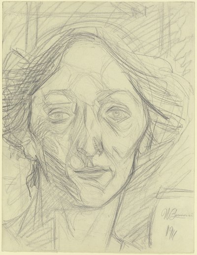 Kvinnohuvud av Umberto Boccioni