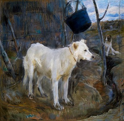 Guard of Procolo, målning av Umberto Coromaldi (1870-1948). Italien av Umberto Coromaldi