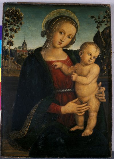 Madonna och barn, 1500 (tempera på trä) av Umbrian School