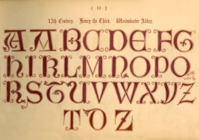 1200-talet. Henrik den tredje. Westminster Abbey, 1862 av Unbekannt