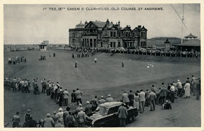 1st Tee, 18th Green & Clubhouse, Old Course, St. Andrews, c1955 av Unbekannt
