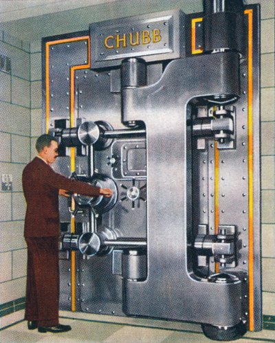 30-tons kassadörr, 1938 av Unbekannt
