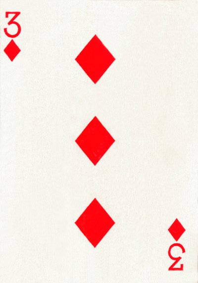 3 av diamanter från en kortlek med Goodall & Son Ltd. spelkort, c1940 av Unbekannt