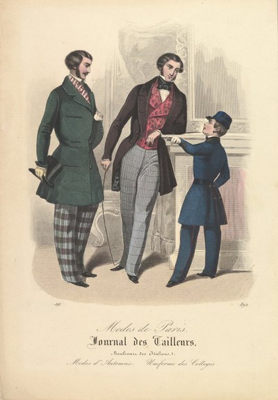 892 från Modes de Paris, Journal des Tailleurs, 1848. av Unbekannt