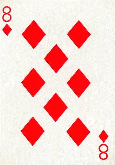 8 av diamanter från en kortlek med Goodall & Son Ltd. spelkort, c1940 av Unbekannt
