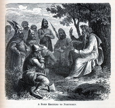 A Bard reciting to Northmen, 1882 av Unbekannt