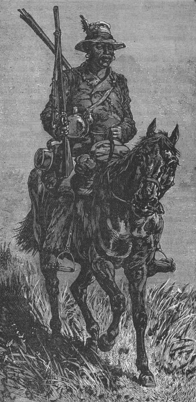 En Basuto-scout, c1880 av Unbekannt
