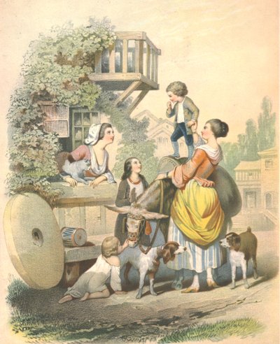 A Chat with the Millers Wife, sent 1700-tidigt 1800-tal av Unbekannt