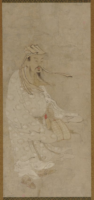 En kinesisk man som står i hård vind, Edo-period, 1600-talet. av Unbekannt