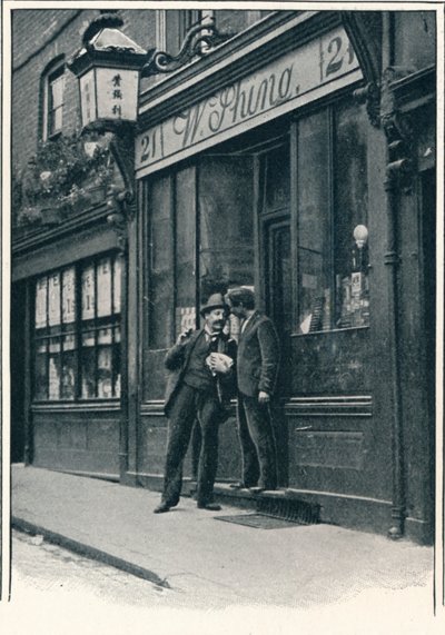 En kinesisk butik, Limehouse, London, c1900 1901 av Unbekannt