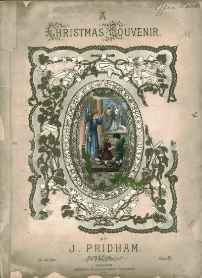 En julsouvenir, försättsblad till notblad, c1860-talet av Unbekannt