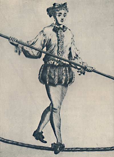 En berömd tight-rope Walker från det sjuttonde århundradet, 1942 av Unbekannt