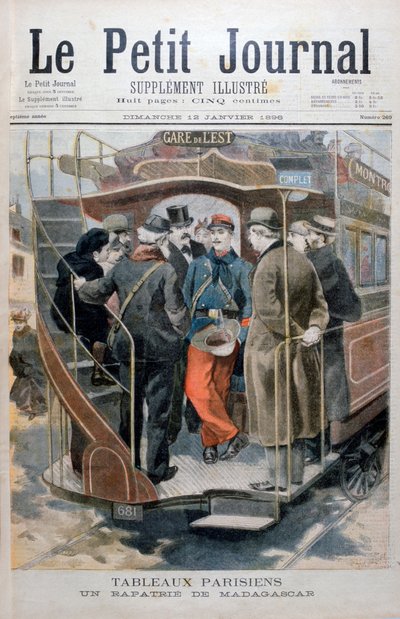En fransk soldat hemma från Madagaskar, 1896 av Unbekannt