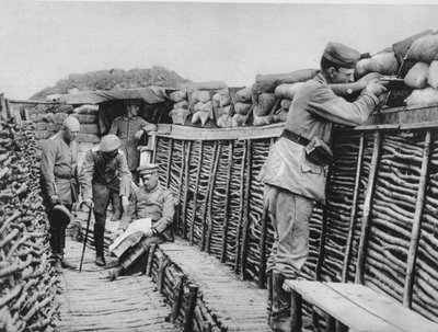 Ett tyskt skyttegrav, första världskriget, 1915 av Unbekannt