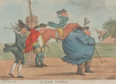En hagelstorm, 1800-1820. av Unbekannt