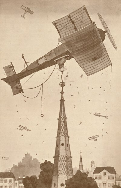A Loop-the-Looper i djupa tankar kliar sig i huvudet över ett svårt problem, 1927 av Unbekannt