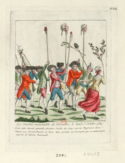 En minnesvärd dag i Versailles, 1789, 1789. av Unbekannt