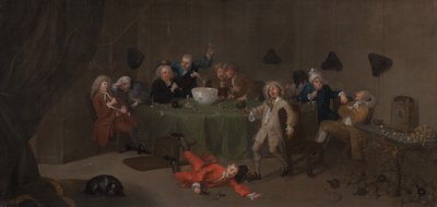 A Midnight Modern Conversation, ca. 1732. av Unbekannt
