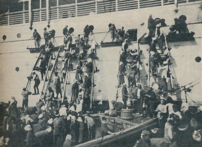 En ny metod för kolning i hamnen i Yokohama, 1936 av Unbekannt