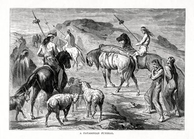 En patagonisk begravning, 1877 av Unbekannt