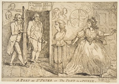En titt på St. Peter eller Poeten i en pickle, 23 juli 1789. av Unbekannt
