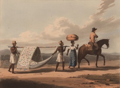 En planterare och hans fru på resa, 1816. av Unbekannt