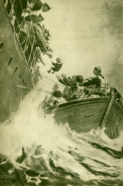 En räddning till sjöss, c1930. av Unbekannt