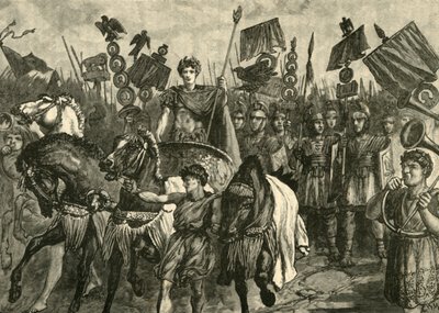 En romersk triumf, 1890. av Unbekannt