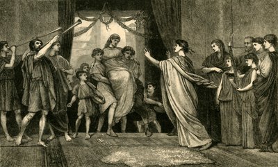 Ett romerskt bröllop. - Brudarnas hemkomst, 1881. av Unbekannt