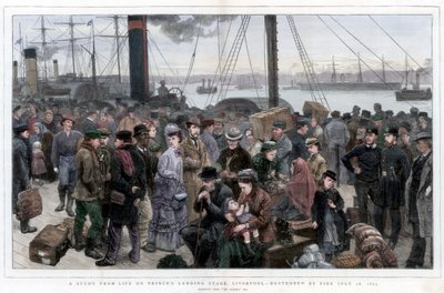A Study from Life on Princes Landing Stage, Liverpool - Destroyed by Fire 28 juli 1874 av Unbekannt
